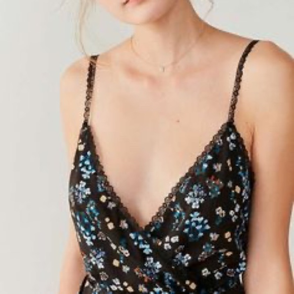 UO Out from Under Blue Bell Slip Dress